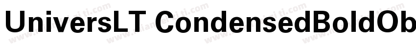 UniversLT CondensedBoldOblique 粗体字体转换